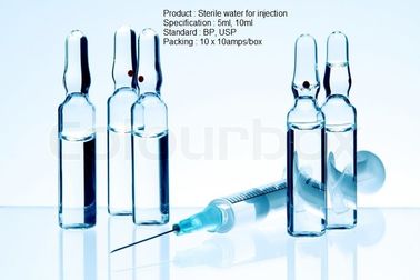 Tiêm tĩnh mạch vô trùng USP Nước vô trùng để tiêm ống nhựa và thủy tinh 10Ml