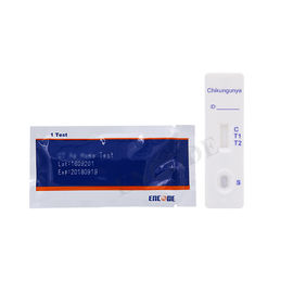 Toàn bộ máu Chikungunya IgG / IgM Bộ xét nghiệm nhanh Độ nhạy cao 10 - 15 phút Thời gian đọc